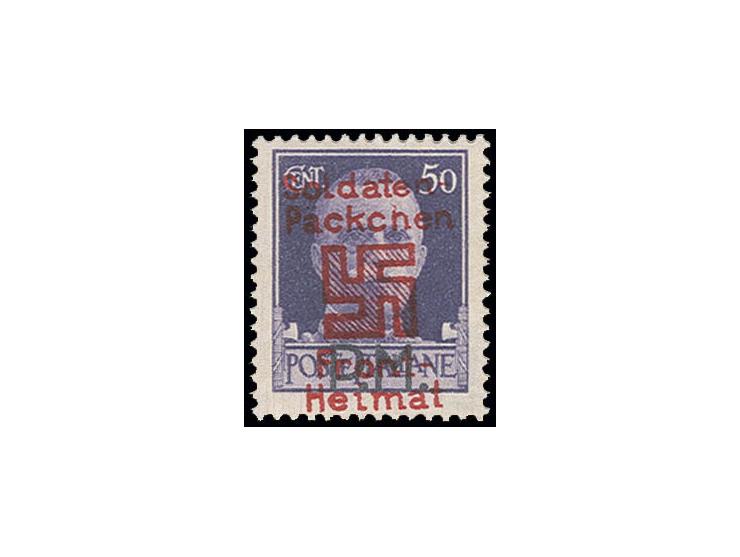 1944, Saloniki 50 C. mit milchigweißem Untergrund, postfrisch, Kabinett, sign. "T.K" und Fotoattest Krischke BPP