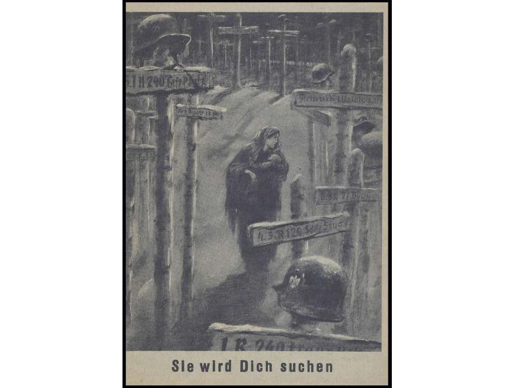Karte mit Wertzeicheneindruck 6 Pfg. "Sie wird dich suchen", ungebraucht, Fotoattest Zirath