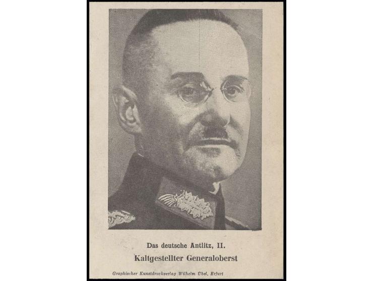 3 Pfg. auf Karte "Das deutsche Anlitz II", ungebraucht, vorderseitig mit Beschriftung