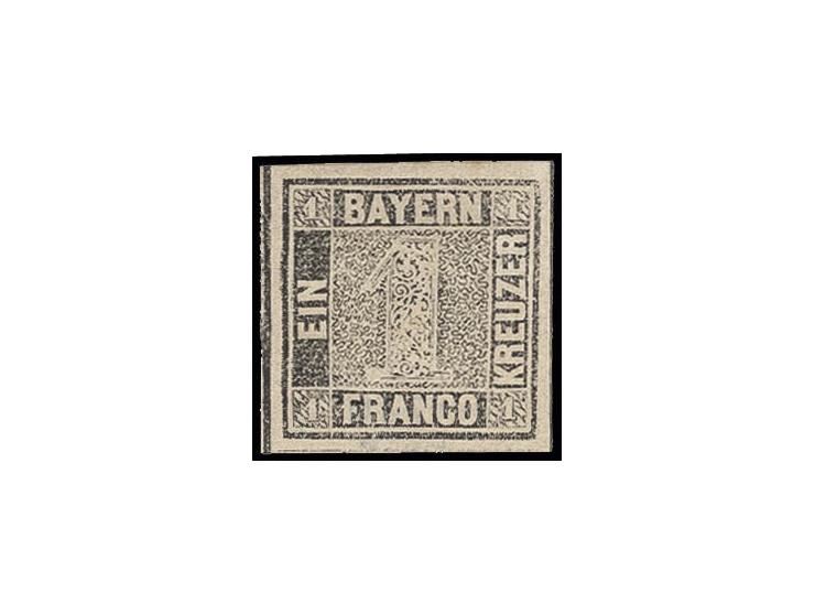 1 Kr. grauschwarz, Platte 1, Druck aus der Makulatur, ungebraucht ohne Gummi, Foto-Kurzbefund (2006) und sign. Brettl BPP