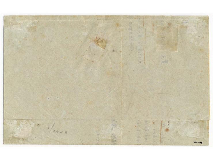 1 Kr. tiefschwarz, Platte 1X, genaue Plattenposition im Druckbogen unbekannt, jedoch sicher aus der rechten unteren Bogenecke