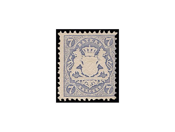 1870/75, Wappen gezähnt, Wz. enge Rauten: 7 Kr. mattultramarin, postfrisch, unsign., Kurzbefund Brettl BPP (Mi. 320,-)