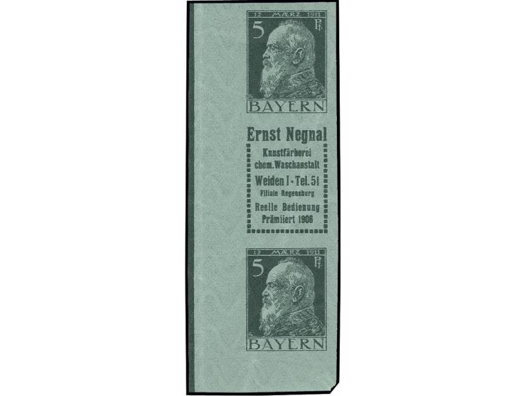 5+"Ernst Negnal"+5 Pfg. ungezähnt (Mi. nicht katalogisiert), ungebraucht mit leichten Gummiknittern