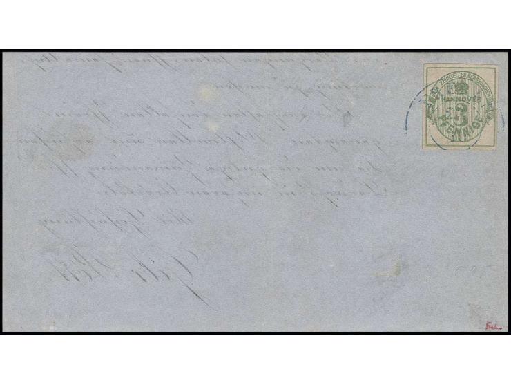 1863, 3 Pfg. grün, allseits breitrandig mit DKr. von Freren auf Drucksache ohne Schleife, einwandfrei, sign. Pfenninger und D