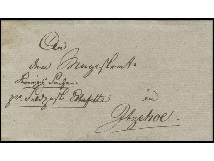 1813, Feldpost-Estafettenbeförderung, Brief mit Vermerk "Kriegs-Sachen per Feldpost-Estafette" nach Itzehoe