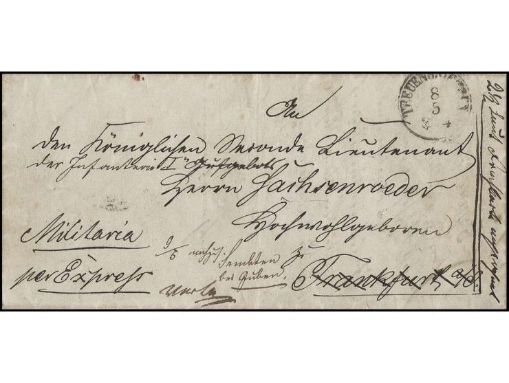 Deutsch-Österreichischer Krieg 1866:  Einberufungsbefehl, "Militaria", "per Express"-Brief des 3. Brandenburgischen Landwehr-
