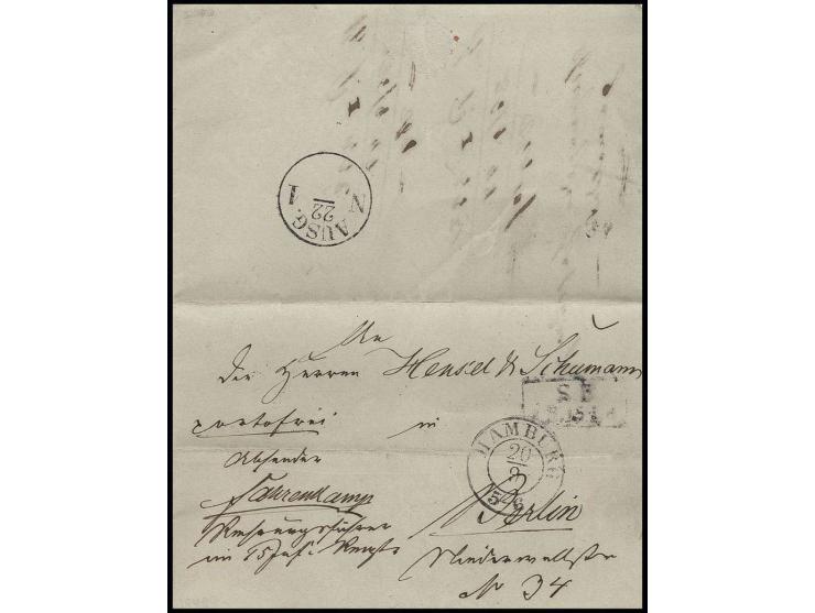 1849, Feldpostbrief eines Feldwebels mit Soldatenbriefstempel des 15. Inf.-Regiments und Absenderangabe vom 20. September aus