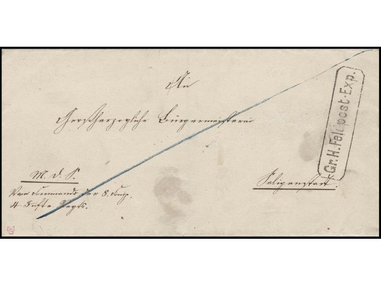 FELDPOST: 1866, "Gr.H.Feldpost-Exp.", Ra. sehr sauber auf Militärbriefhülle nach Seligenstadt mit Ankunftsstempel; ein selten