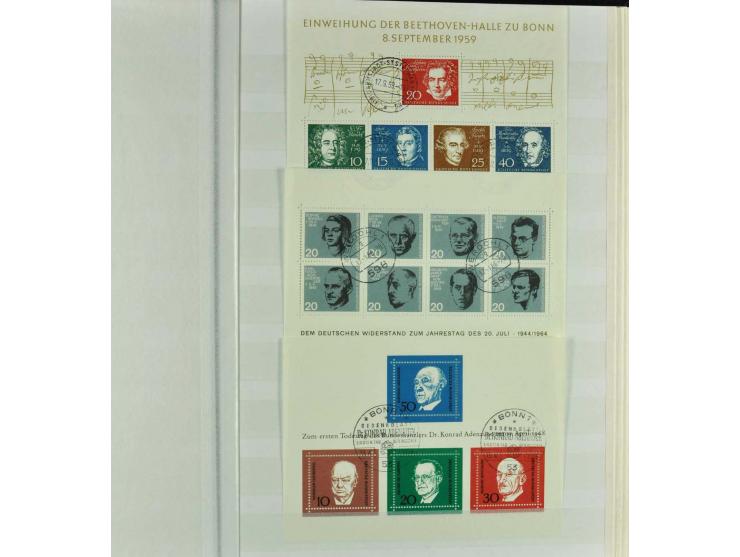 1949/2000 postfrische, ungebrauchte und gestempelte Partie, dabei Posthorn postfrisch sign. Schlegel BPP sowie einmal ungebra