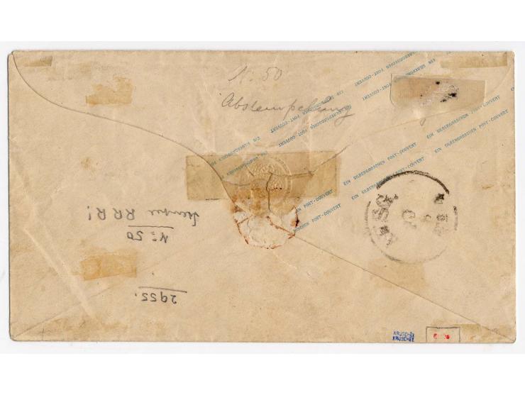 "50" BRAUNSCHWEIG der Aushilfsstempel des Hofpostamtes, vollständig und glasklar abgeschlagen auf senkrechtem Paar 1861, 1 Si
