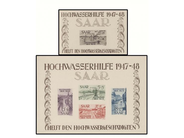 Hochwasser-Blockpaar als Ministerblocks, Pracht (Mi. 4400,-)