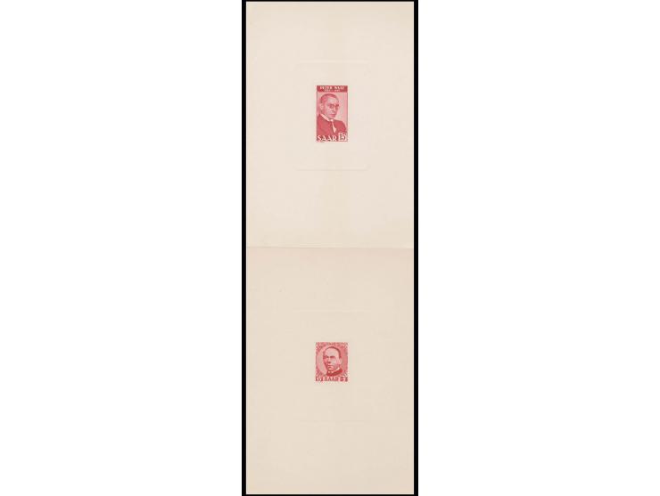 1950, Kolping 15 Fr. und Wust 15 Fr. je als Ministerblock (Mi. 500,-)