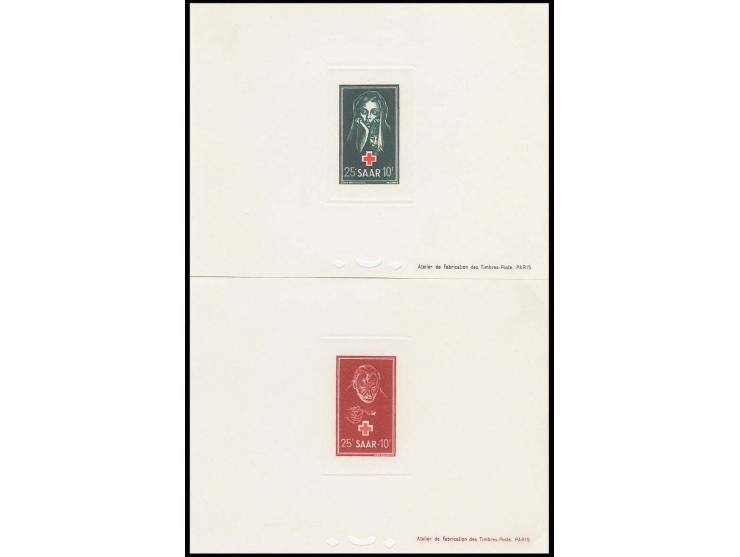 Rotes Kreuz 25 Fr. und 1951, Rotes Kreuz 25 Fr. je als Ministerblock (Mi.580,-)
