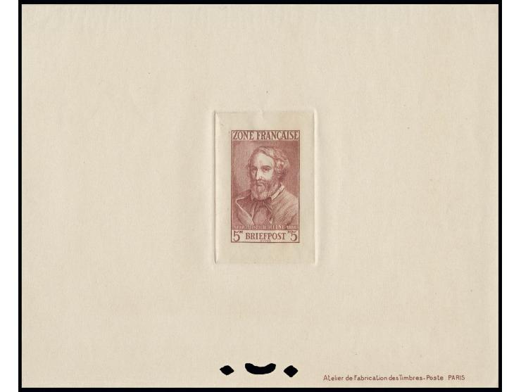 1945, 1 Pfg.-5 M. kpl. als Ministerblocks mit Schutzblatt, Markwerte geringe Eckknitter, sonst einwandfrei, selten (Mi. 3200,
