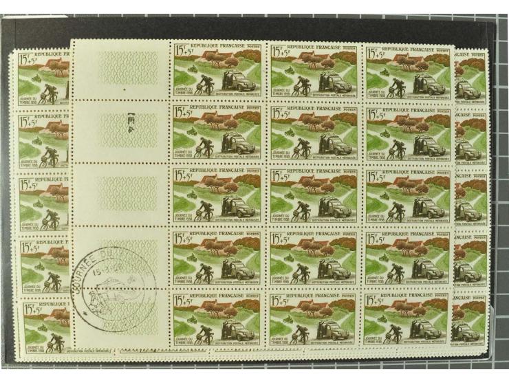 1930/55 (ca.), meist postfrische Partie mit ungezähnten Werten und Abarten, oft in Bogenteilen, dabei auch Mutterland