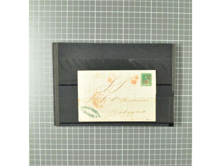 1851/60, überwiegend gestempelte Partie mit Mi.-Nr. 2y (Paar) auf Streifband, Nr. 22 ungebraucht ohne Gummi (beide Attest Hun
