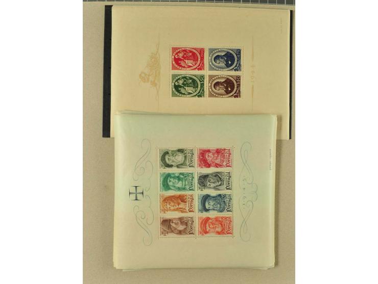 1940/46, ungebrauchte und postfrische Partie ex Bl.1-11, teils Randfehler, insgesamt 169 Stück