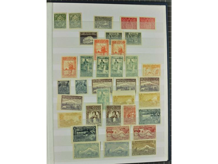 KAUKASISCHE STAATEN: Armenien, Aserbaidschan, Transkaukasien, Georgien und Batum, interessante Sammlung mit vielen Werten, am