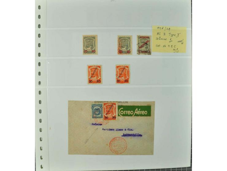 1920/29, Sammlung Scadta und Ausgaben der CCNA, ungebraucht, postfrisch, gestempelt und auf Brief, dabei reichhaltig die Kons