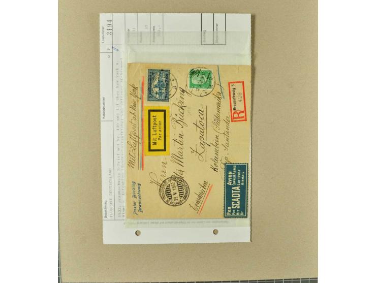 1920/29, Sammlung Scadta und Ausgaben der CCNA, ungebraucht, postfrisch, gestempelt und auf Brief, dabei reichhaltig die Kons