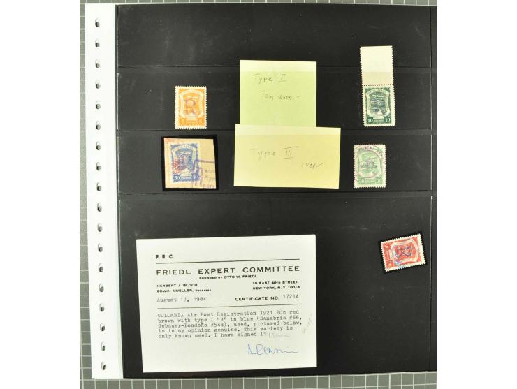 1920/29, Sammlung Scadta und Ausgaben der CCNA, ungebraucht, postfrisch, gestempelt und auf Brief, dabei reichhaltig die Kons