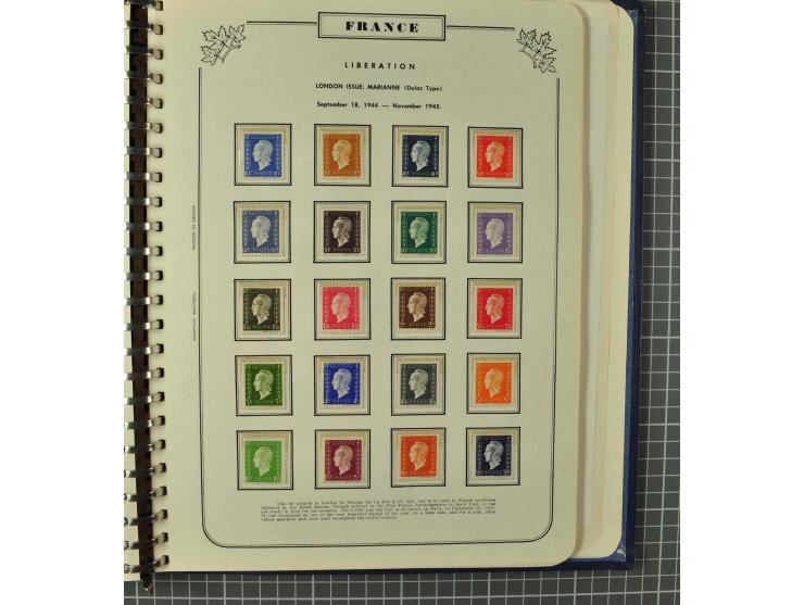 1849/1980 (ca.), umfangreiche Partie in4 großen Kartons, dabei Frankreich mit u.a. Mi.-Nr. 128-35 und Bl.3, viel UNO, USA, be