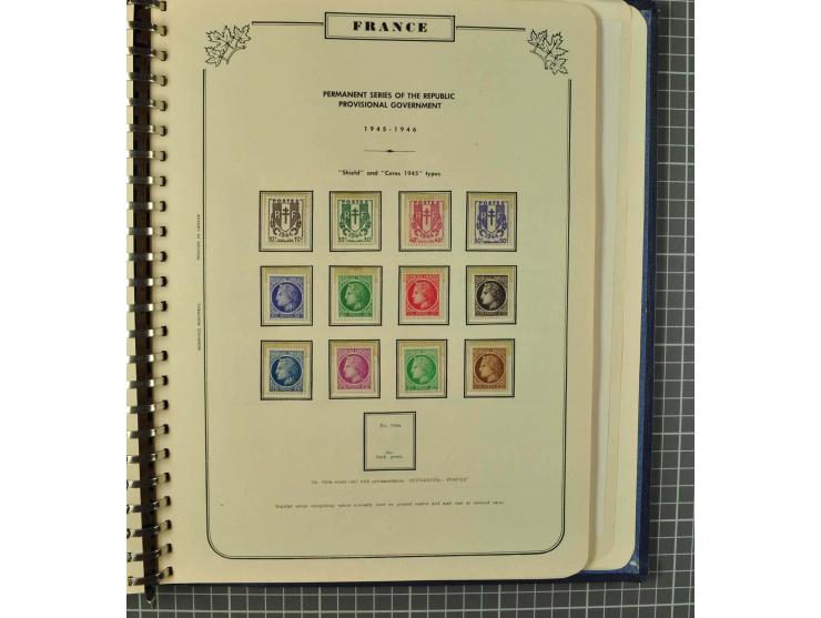 1849/1980 (ca.), umfangreiche Partie in4 großen Kartons, dabei Frankreich mit u.a. Mi.-Nr. 128-35 und Bl.3, viel UNO, USA, be