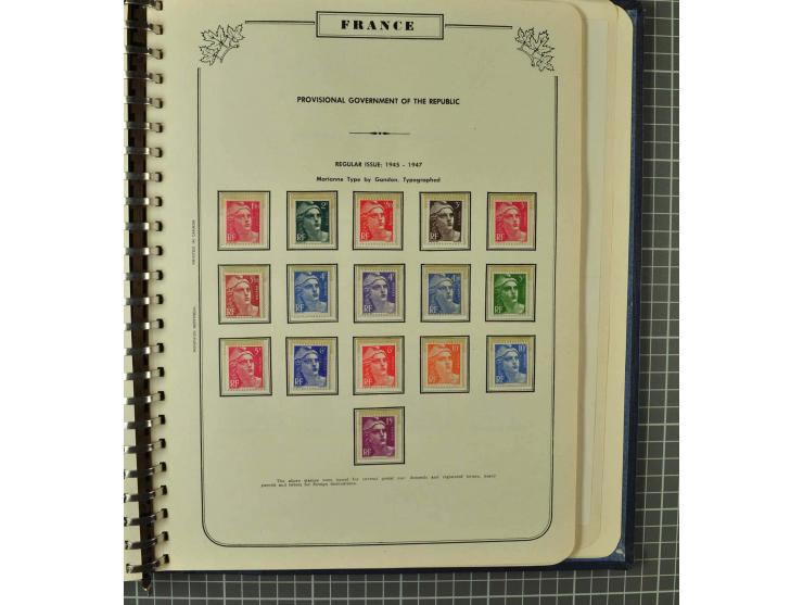 1849/1980 (ca.), umfangreiche Partie in4 großen Kartons, dabei Frankreich mit u.a. Mi.-Nr. 128-35 und Bl.3, viel UNO, USA, be
