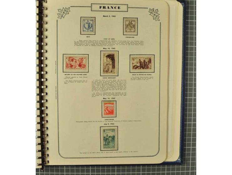 1849/1980 (ca.), umfangreiche Partie in4 großen Kartons, dabei Frankreich mit u.a. Mi.-Nr. 128-35 und Bl.3, viel UNO, USA, be
