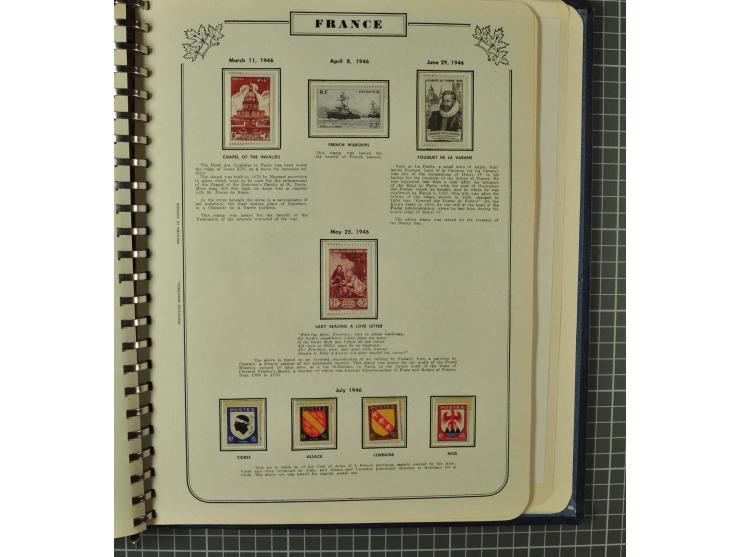 1849/1980 (ca.), umfangreiche Partie in4 großen Kartons, dabei Frankreich mit u.a. Mi.-Nr. 128-35 und Bl.3, viel UNO, USA, be