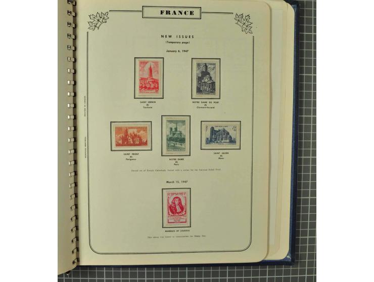 1849/1980 (ca.), umfangreiche Partie in4 großen Kartons, dabei Frankreich mit u.a. Mi.-Nr. 128-35 und Bl.3, viel UNO, USA, be
