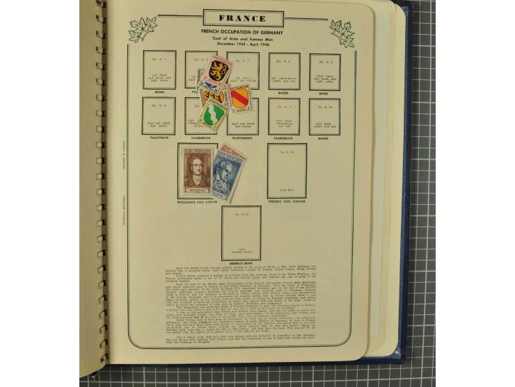 1849/1980 (ca.), umfangreiche Partie in4 großen Kartons, dabei Frankreich mit u.a. Mi.-Nr. 128-35 und Bl.3, viel UNO, USA, be