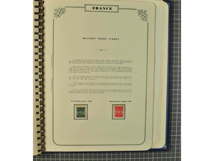 1849/1980 (ca.), umfangreiche Partie in4 großen Kartons, dabei Frankreich mit u.a. Mi.-Nr. 128-35 und Bl.3, viel UNO, USA, be