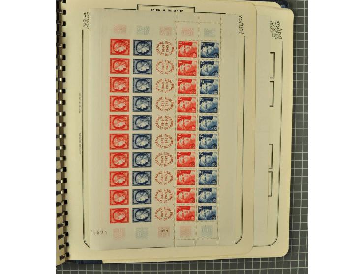1849/1980 (ca.), umfangreiche Partie in4 großen Kartons, dabei Frankreich mit u.a. Mi.-Nr. 128-35 und Bl.3, viel UNO, USA, be