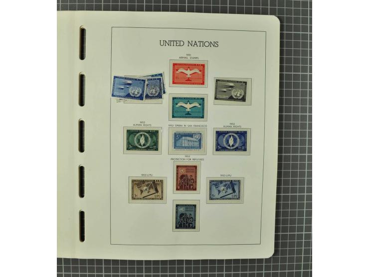 1849/1980 (ca.), umfangreiche Partie in4 großen Kartons, dabei Frankreich mit u.a. Mi.-Nr. 128-35 und Bl.3, viel UNO, USA, be