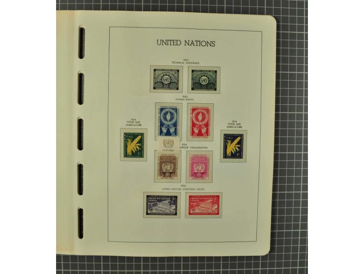 1849/1980 (ca.), umfangreiche Partie in4 großen Kartons, dabei Frankreich mit u.a. Mi.-Nr. 128-35 und Bl.3, viel UNO, USA, be
