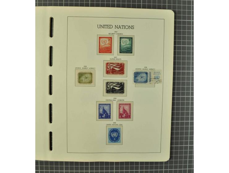 1849/1980 (ca.), umfangreiche Partie in4 großen Kartons, dabei Frankreich mit u.a. Mi.-Nr. 128-35 und Bl.3, viel UNO, USA, be