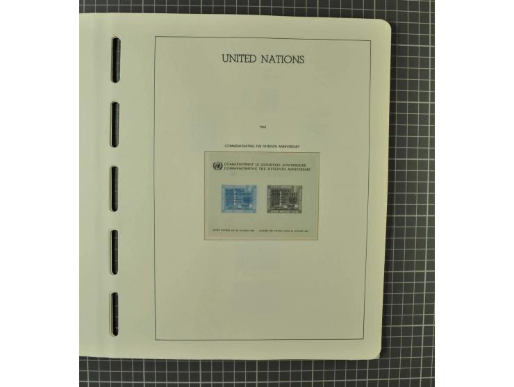 1849/1980 (ca.), umfangreiche Partie in4 großen Kartons, dabei Frankreich mit u.a. Mi.-Nr. 128-35 und Bl.3, viel UNO, USA, be