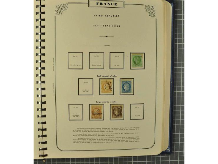 1849/1980 (ca.), umfangreiche Partie in4 großen Kartons, dabei Frankreich mit u.a. Mi.-Nr. 128-35 und Bl.3, viel UNO, USA, be