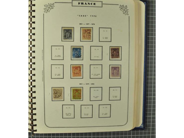 1849/1980 (ca.), umfangreiche Partie in4 großen Kartons, dabei Frankreich mit u.a. Mi.-Nr. 128-35 und Bl.3, viel UNO, USA, be