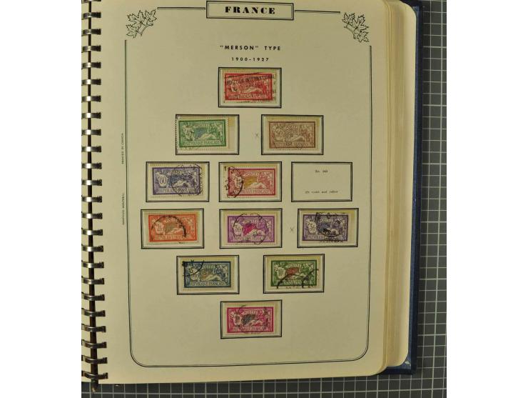 1849/1980 (ca.), umfangreiche Partie in4 großen Kartons, dabei Frankreich mit u.a. Mi.-Nr. 128-35 und Bl.3, viel UNO, USA, be