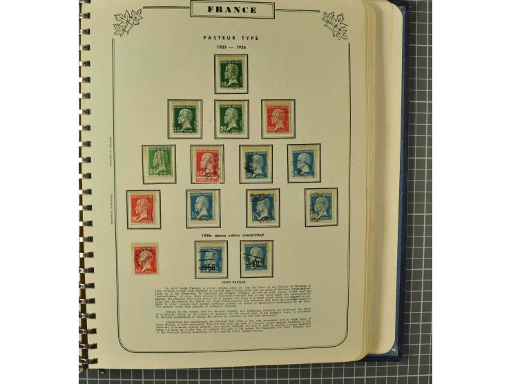 1849/1980 (ca.), umfangreiche Partie in4 großen Kartons, dabei Frankreich mit u.a. Mi.-Nr. 128-35 und Bl.3, viel UNO, USA, be