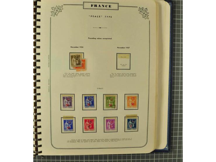 1849/1980 (ca.), umfangreiche Partie in4 großen Kartons, dabei Frankreich mit u.a. Mi.-Nr. 128-35 und Bl.3, viel UNO, USA, be
