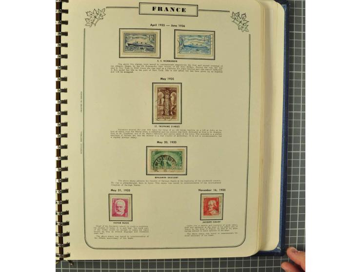 1849/1980 (ca.), umfangreiche Partie in4 großen Kartons, dabei Frankreich mit u.a. Mi.-Nr. 128-35 und Bl.3, viel UNO, USA, be