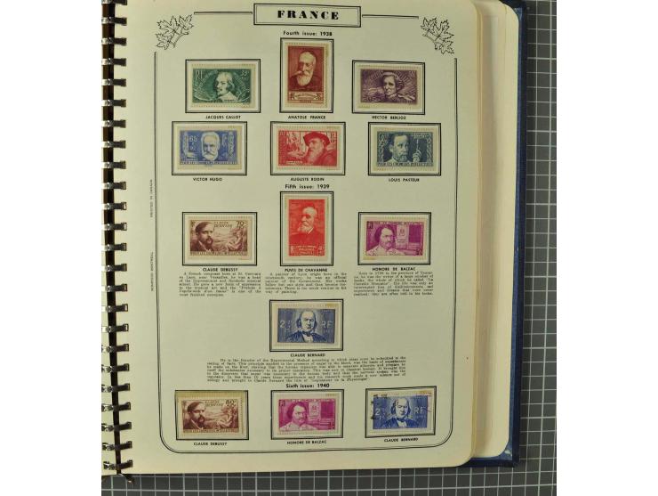 1849/1980 (ca.), umfangreiche Partie in4 großen Kartons, dabei Frankreich mit u.a. Mi.-Nr. 128-35 und Bl.3, viel UNO, USA, be