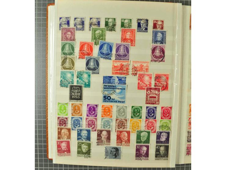 1849/1980 (ca.), umfangreiche Partie in4 großen Kartons, dabei Frankreich mit u.a. Mi.-Nr. 128-35 und Bl.3, viel UNO, USA, be