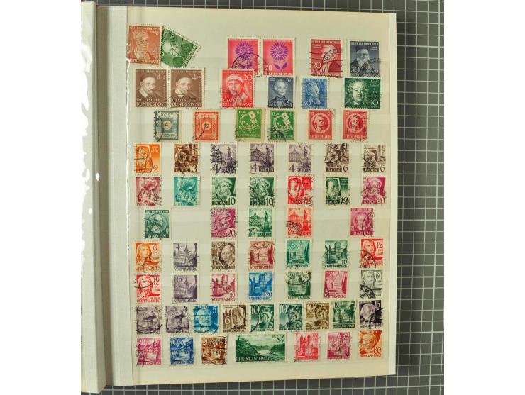 1849/1980 (ca.), umfangreiche Partie in4 großen Kartons, dabei Frankreich mit u.a. Mi.-Nr. 128-35 und Bl.3, viel UNO, USA, be