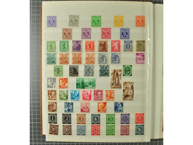 1849/1980 (ca.), umfangreiche Partie in4 großen Kartons, dabei Frankreich mit u.a. Mi.-Nr. 128-35 und Bl.3, viel UNO, USA, be