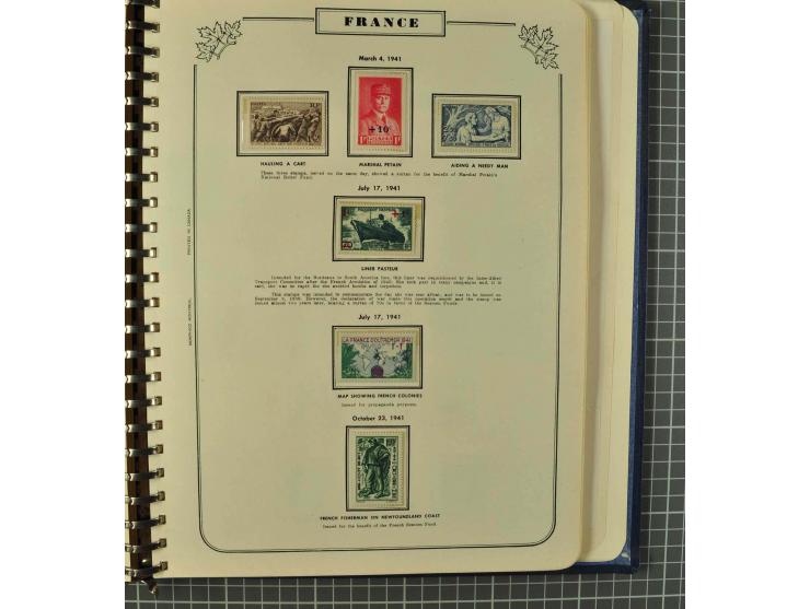 1849/1980 (ca.), umfangreiche Partie in4 großen Kartons, dabei Frankreich mit u.a. Mi.-Nr. 128-35 und Bl.3, viel UNO, USA, be