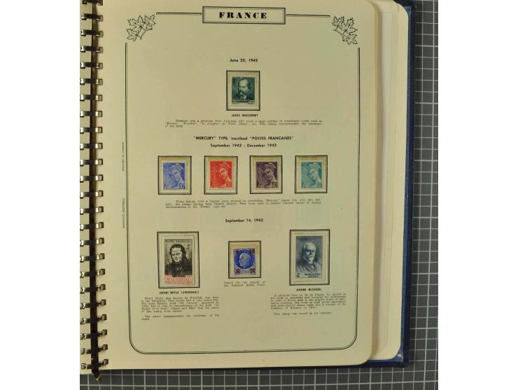 1849/1980 (ca.), umfangreiche Partie in4 großen Kartons, dabei Frankreich mit u.a. Mi.-Nr. 128-35 und Bl.3, viel UNO, USA, be
